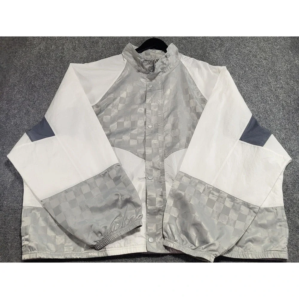 Savage X Fenty Sport Unisex Shiny Silver Angel White Changeover Jacket Size 4XL